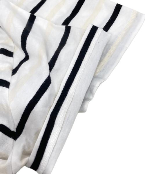 Maison Margiela（メゾンマルジェラ）Maison Margiela (メゾンマルジェラ) ボーダーカットソー ホワイト×ブラック サイズ:Mの古着・服飾アイテム