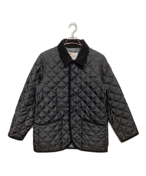 Traditional Weatherwear（トラディショナルウェザーウェア）Traditional Weatherwear (トラディショナルウェザーウェア) 襟コーデュロイキルティングジャケット ブラック サイズ:40の古着・服飾アイテム
