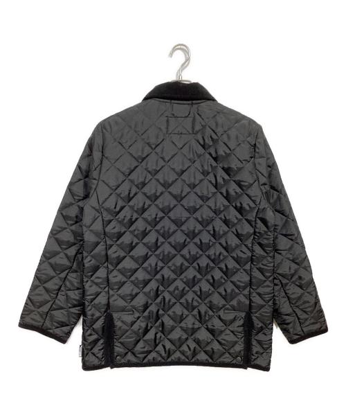 Traditional Weatherwear（トラディショナルウェザーウェア）Traditional Weatherwear (トラディショナルウェザーウェア) 襟コーデュロイキルティングジャケット ブラック サイズ:40の古着・服飾アイテム