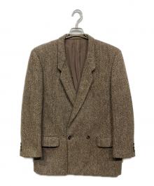 COMME des GARCONS HOMME×Harris Tweed（コムデギャルソン オム×ハリスツイード）の古着「ヘリンボーンダブルジャケット」｜ブラウン