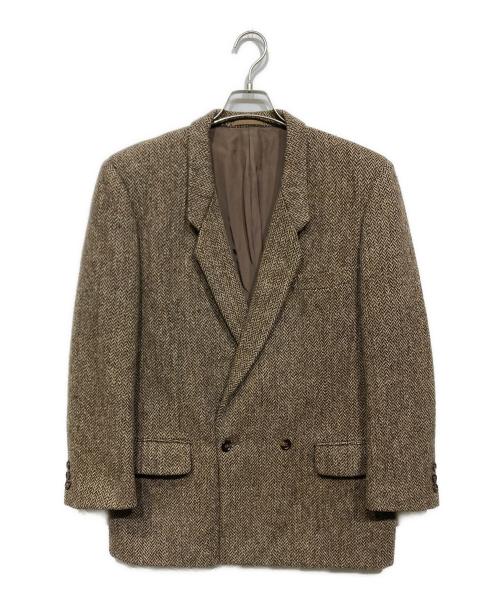 COMME des GARCONS HOMME（コムデギャルソン オム）COMME des GARCONS HOMME (コムデギャルソン オム) Harris Tweed (ハリスツイード) ヘリンボーンダブルジャケット ブラウン サイズ:Mの古着・服飾アイテム
