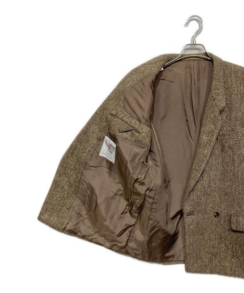 COMME des GARCONS HOMME（コムデギャルソン オム）COMME des GARCONS HOMME (コムデギャルソン オム) Harris Tweed (ハリスツイード) ヘリンボーンダブルジャケット ブラウン サイズ:Mの古着・服飾アイテム