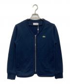 LACOSTEラコステ）の古着「スウェットカーディガン/ジップカーディガン」｜ネイビー