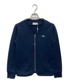 LACOSTE（ラコステ）の古着「スウェットカーディガン/ジップカーディガン」｜ネイビー