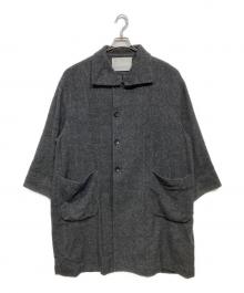 VOAAOV（ヴォアーブ）の古着「RECYCLE HERRINGBONE BLANKET Long Coat」｜グレー