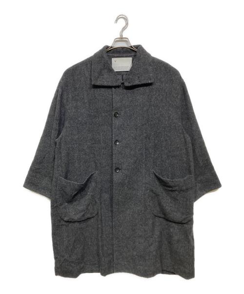 VOAAOV（ヴォアーブ）VOAAOV (ヴォアーブ) RECYCLE HERRINGBONE BLANKET Long Coat グレー サイズ:1の古着・服飾アイテム