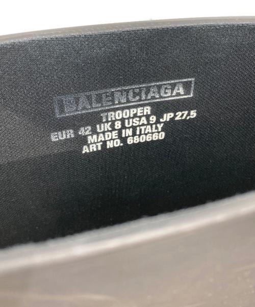 BALENCIAGA（バレンシアガ）BALENCIAGA (バレンシアガ) TROOPER RUBBER BOOT ブラック サイズ:27.5の古着・服飾アイテム
