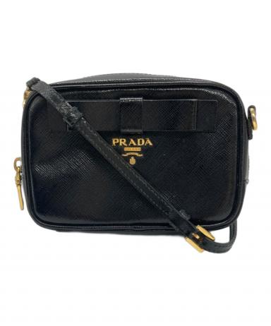 中古・古着通販】PRADA (プラダ) サフィアーノ ヴェルニリボン ミニ
