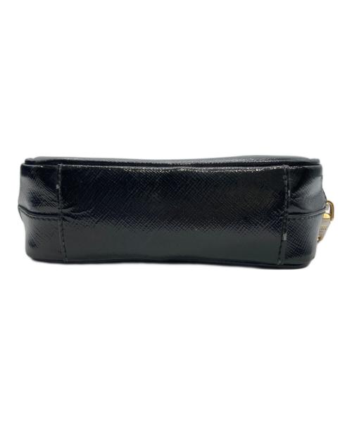 PRADA（プラダ）PRADA (プラダ) サフィアーノ ヴェルニリボン ミニショルダーバッグ ブラックの古着・服飾アイテム