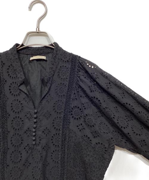 ne quittez pas（ヌキテパ）ne quittez pas (ヌキテパ) コットンレースワンピース ブラック サイズ:Sの古着・服飾アイテム
