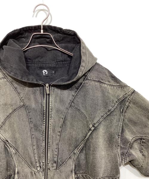 cyvist（サイヴィスト）cyvist (サイヴィスト) デニムジップパーカー グレー サイズ:Sの古着・服飾アイテム