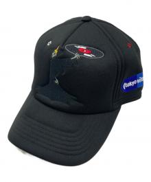 TOKYO VITAMIN×hidden CHARACTERS（トウキョウビタミン×ヒドゥン ・キャラクターズ）の古着「刺繍キャップ」｜ブラック