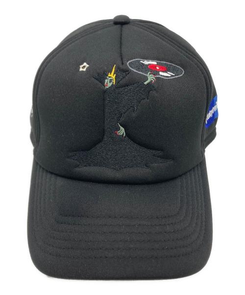 TOKYO VITAMIN（トウキョウビタミン）TOKYO VITAMIN (トウキョウビタミン) hidden CHARACTERS (ヒドゥン ・キャラクターズ) 刺繍キャップ ブラックの古着・服飾アイテム
