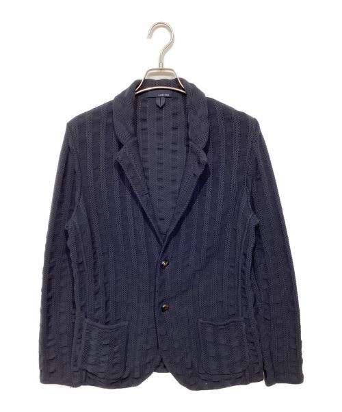 LARDINI（ラルディーニ）LARDINI (ラルディーニ) ニットテーラードジャケット ネイビー サイズ:Mの古着・服飾アイテム