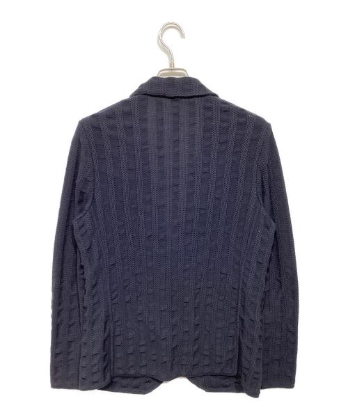 LARDINI（ラルディーニ）LARDINI (ラルディーニ) ニットテーラードジャケット ネイビー サイズ:Mの古着・服飾アイテム