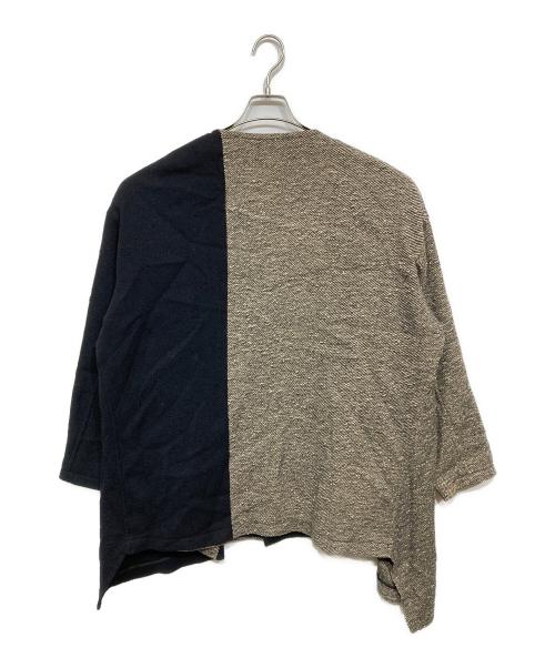 Y's（ワイズ）Y's (ワイズ) バイカラーネップコート グレー×ブラック サイズ:1の古着・服飾アイテム