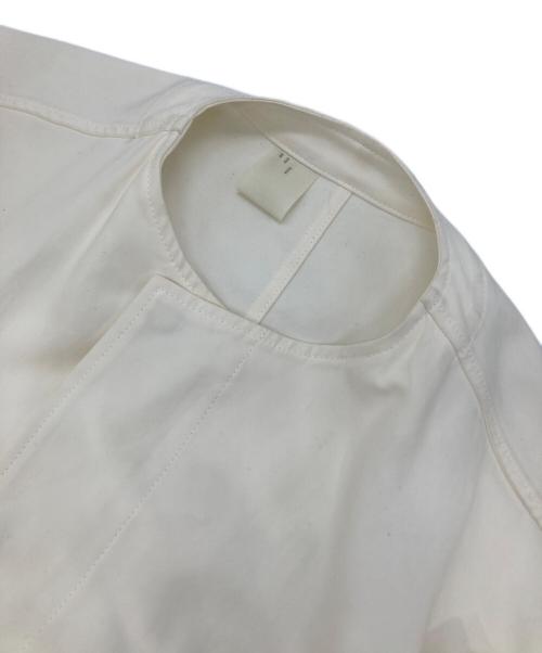 N.HOOLYWOOD（エヌ ハリウッド）N.HOOLYWOOD (エヌ ハリウッド) ノーカラーモッズコート ホワイト サイズ:38の古着・服飾アイテム