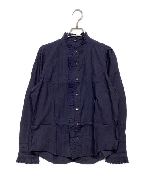 45R（フォーティファイブ・アール）45R (フォーティファイブ・アール) 藍染め フリルシャツ インディゴ サイズ:3 未使用品の古着・服飾アイテム