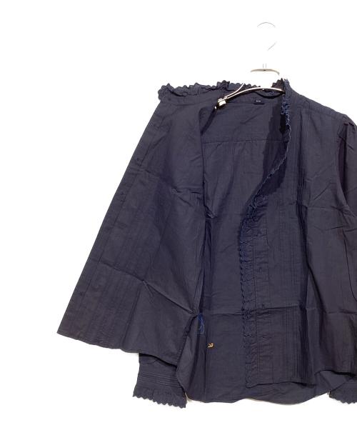 45R（フォーティファイブ・アール）45R (フォーティファイブ・アール) 藍染め フリルシャツ インディゴ サイズ:3 未使用品の古着・服飾アイテム