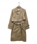 LOVELESSラブレス）の古着「ベージュマスキュリントレンチ」｜ベージュ