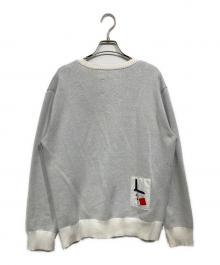 MEDICOM TOY LIFE ENTERTAINMENT×KNIT GANG COUNCIL（メディコムトイ・ライフエンターテイメント×ニットガングカウンシル）の古着「デザインニット」｜ホワイト×ブラック