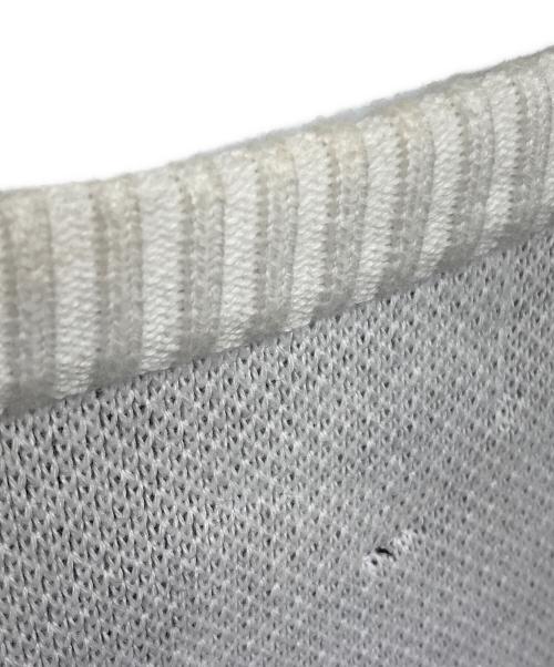 MEDICOM TOY LIFE ENTERTAINMENT（メディコムトイ・ライフエンターテイメント）MEDICOM TOY LIFE ENTERTAINMENT (メディコムトイ・ライフエンターテイメント) KNIT GANG COUNCIL (ニットガングカウンシル) デザインニット ホワイト×ブラック サイズ:Lの古着・服飾アイテム