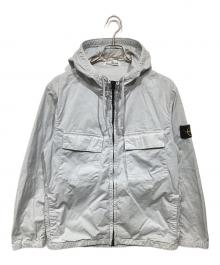 STONE ISLAND（ストーンアイランド）の古着「Supima Cotton Twill Stretch-TC Hooded Jacket」｜ライトグレー