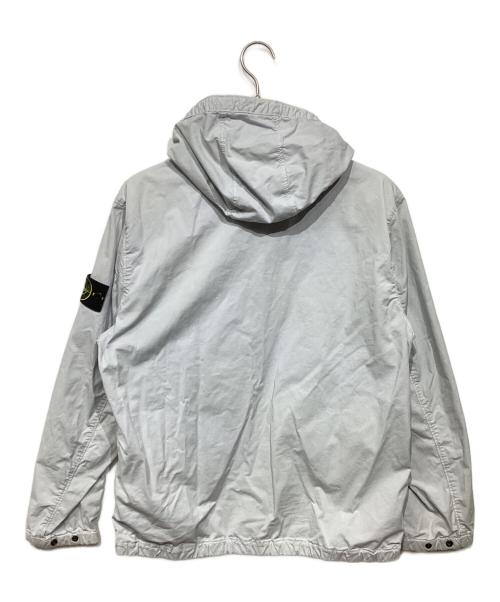 STONE ISLAND（ストーンアイランド）STONE ISLAND (ストーンアイランド) Supima Cotton Twill Stretch-TC Hooded Jacket ライトグレー サイズ:Lの古着・服飾アイテム