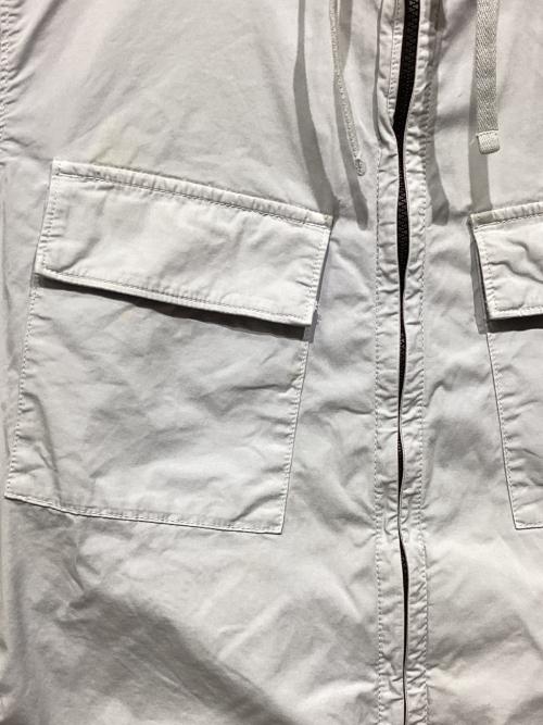 STONE ISLAND（ストーンアイランド）STONE ISLAND (ストーンアイランド) Supima Cotton Twill Stretch-TC Hooded Jacket ライトグレー サイズ:Lの古着・服飾アイテム