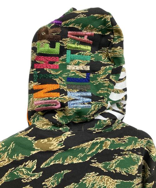 A BATHING APE（ア ベイシング エイプ）A BATHING APE (ア ベイシング エイプ) ABC CAMO TIGER FULL ZIP HOODIE/カモ柄フーディー グリーン サイズ:Lの古着・服飾アイテム