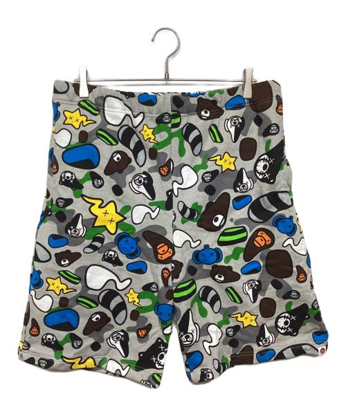 BABY MiLO（ベビーマイロ）BABY MiLO (ベビーマイロ) KAWS (カウズ) Animal Kingdom スウェットハーフパンツ グレー サイズ:XLの古着・服飾アイテム