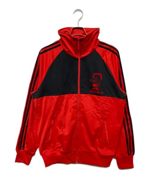 adidas（アディダス）adidas (アディダス) TRIMM DICH TOPトラックジャケット/ラグランジャケット レッドの古着・服飾アイテム