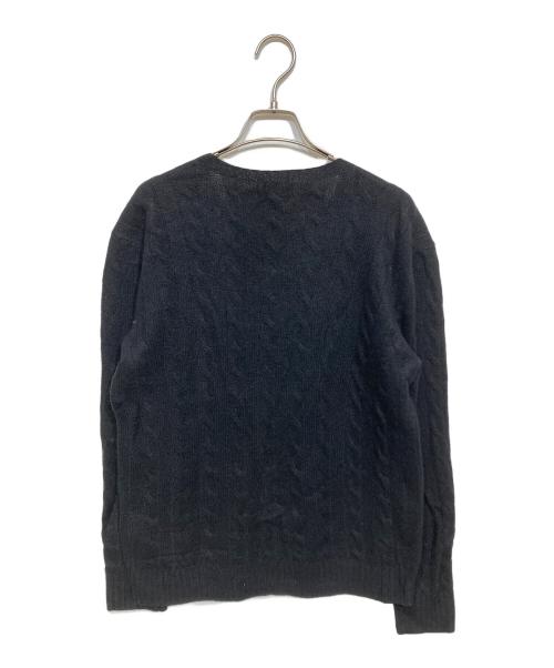 POLO RALPH LAUREN（ポロ・ラルフローレン）POLO RALPH LAUREN (ポロ・ラルフローレン) カシミヤ混ミニポニーニット ブラック サイズ:Sの古着・服飾アイテム