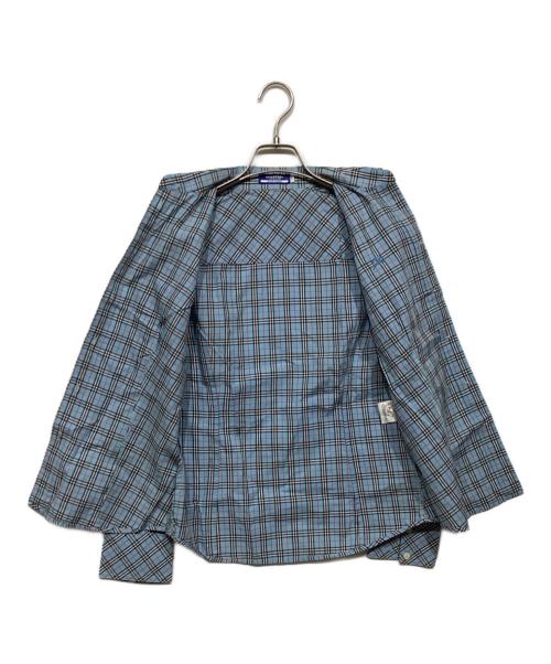 BURBERRY BLUE LABEL（バーバリー ブルー レーベル）BURBERRY BLUE LABEL (バーバリー ブルー レーベル) ノバチェックシャツ/バーバーリーチェックシャツ ブルー サイズ:40の古着・服飾アイテム