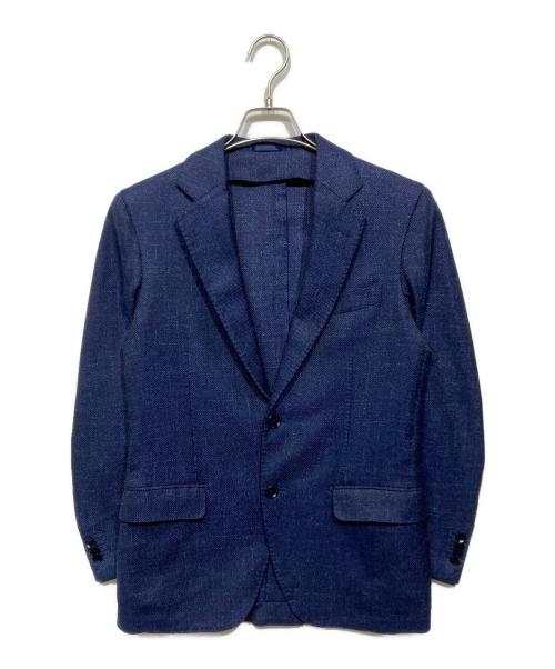TOMORROW LAND PILGRIM（トゥモローランド ピルグリム）TOMORROW LAND PILGRIM (トゥモローランド ピルグリム) ウールシルクリネンテーラードジャケット ネイビー サイズ:44の古着・服飾アイテム