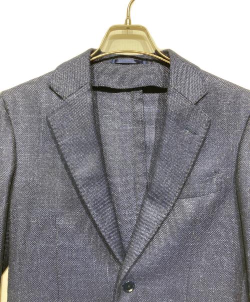 TOMORROW LAND PILGRIM（トゥモローランド ピルグリム）TOMORROW LAND PILGRIM (トゥモローランド ピルグリム) ウールシルクリネンテーラードジャケット ネイビー サイズ:44の古着・服飾アイテム