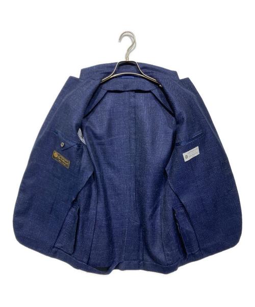 TOMORROW LAND PILGRIM（トゥモローランド ピルグリム）TOMORROW LAND PILGRIM (トゥモローランド ピルグリム) ウールシルクリネンテーラードジャケット ネイビー サイズ:44の古着・服飾アイテム
