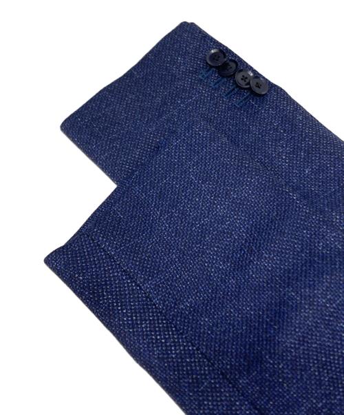 TOMORROW LAND PILGRIM（トゥモローランド ピルグリム）TOMORROW LAND PILGRIM (トゥモローランド ピルグリム) ウールシルクリネンテーラードジャケット ネイビー サイズ:44の古着・服飾アイテム