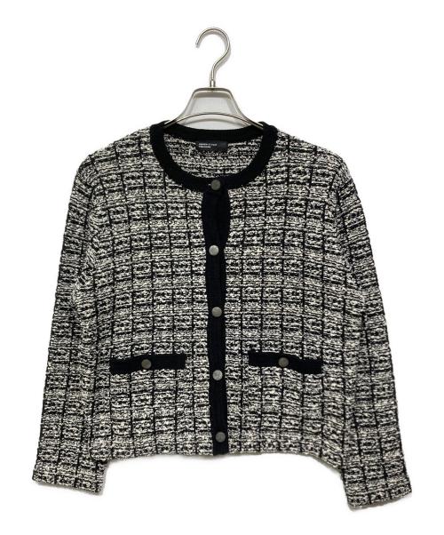 kurashi&trips publishing（クラシアンドトリップス パブリッシング）kurashi&trips publishing (クラシアンドトリップス パブリッシング) ツイードニットジャケット ブラック×ホワイト サイズ:記載なしの古着・服飾アイテム