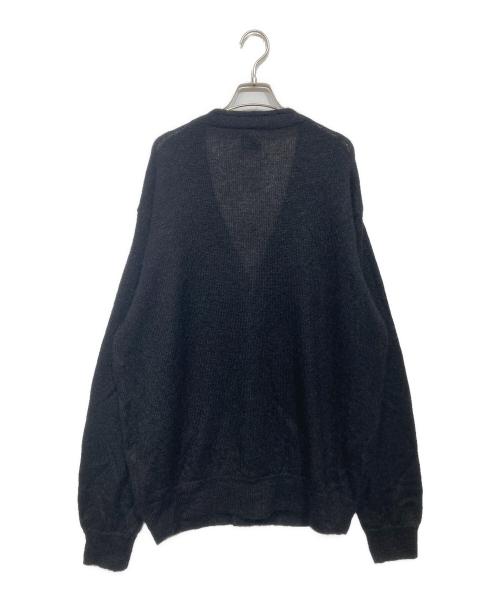 Yonetomi（ヨネトミ）Yonetomi (ヨネトミ) SHAGGY MOHAIR CARDIGAN（シャギー モヘア カーディガン） ブラック サイズ:4の古着・服飾アイテム