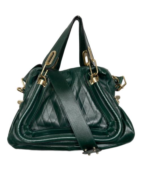 Chloe（クロエ）Chloe (クロエ) パラティ 2WAYバッグ/ショルダーバッグ/トートバッグ グリーンの古着・服飾アイテム