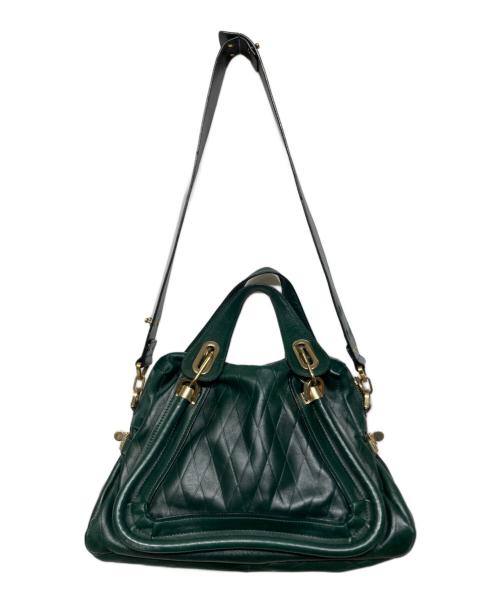 Chloe（クロエ）Chloe (クロエ) パラティ 2WAYバッグ/ショルダーバッグ/トートバッグ グリーンの古着・服飾アイテム