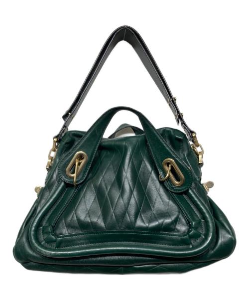 Chloe（クロエ）Chloe (クロエ) パラティ 2WAYバッグ/ショルダーバッグ/トートバッグ グリーンの古着・服飾アイテム