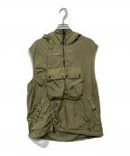 C.P COMPANYシーピーカンパニー）の古着「ゴーグル付ナイロンパーカーベスト」｜オリーブ