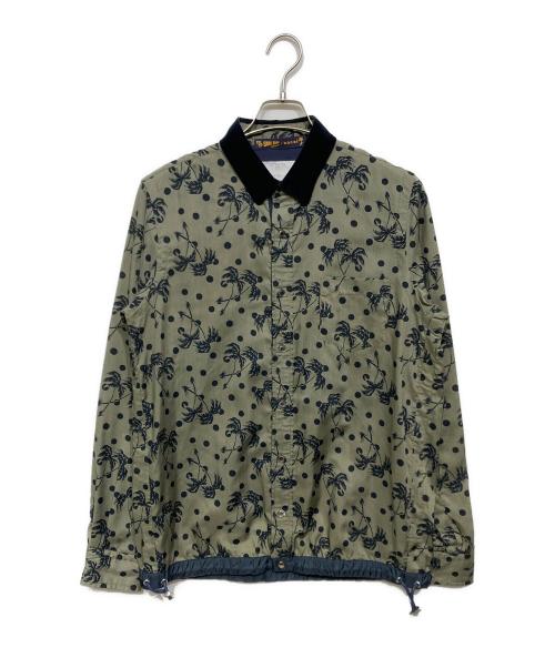 Sun Surf（サンサーフ）Sun Surf (サンサーフ) sacai (サカイ) ドットシャツ グレー×ブラック サイズ:2の古着・服飾アイテム