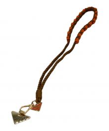 PRADA（プラダ）の古着「クロシェ スマホ リストレット」｜ベージュ×オレンジ