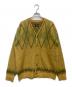 Needles（ニードルズ）の古着「Mohair Cardigan - Argyle（モヘア カーディガン アーガイル）」｜イエロー