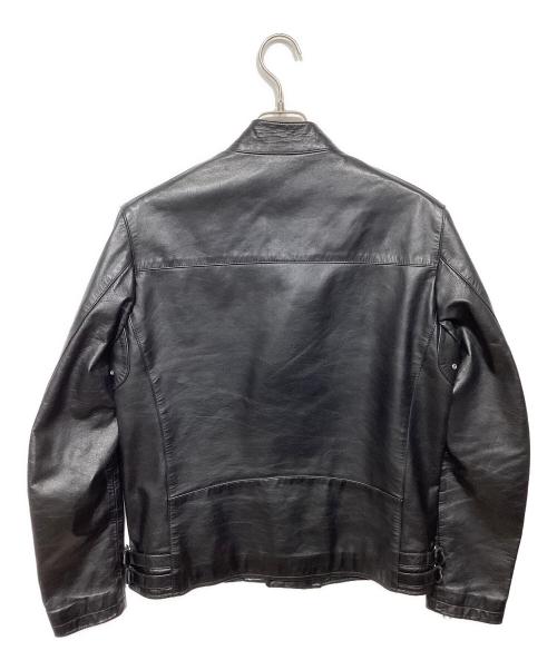 Cinquanta（チンクワンタ）Cinquanta (チンクワンタ) BEAMS F (ビームスエフ) 別注 ホースレザー スタンドカラー ダブルライダース ブラック サイズ:48の古着・服飾アイテム