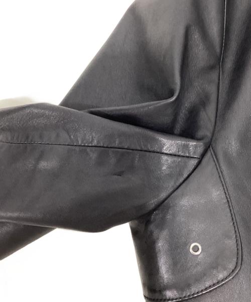 Cinquanta（チンクワンタ）Cinquanta (チンクワンタ) BEAMS F (ビームスエフ) 別注 ホースレザー スタンドカラー ダブルライダース ブラック サイズ:48の古着・服飾アイテム