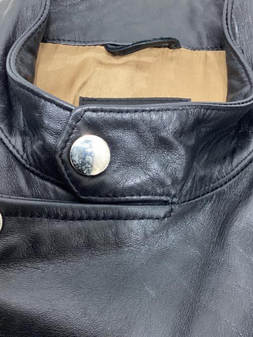 Cinquanta（チンクワンタ）Cinquanta (チンクワンタ) BEAMS F (ビームスエフ) 別注 ホースレザー スタンドカラー ダブルライダース ブラック サイズ:48の古着・服飾アイテム